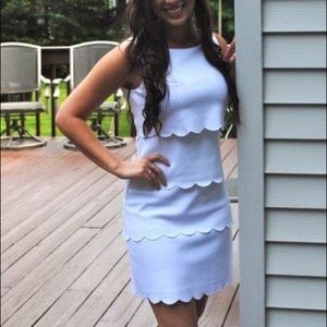 White Scalloped Dress